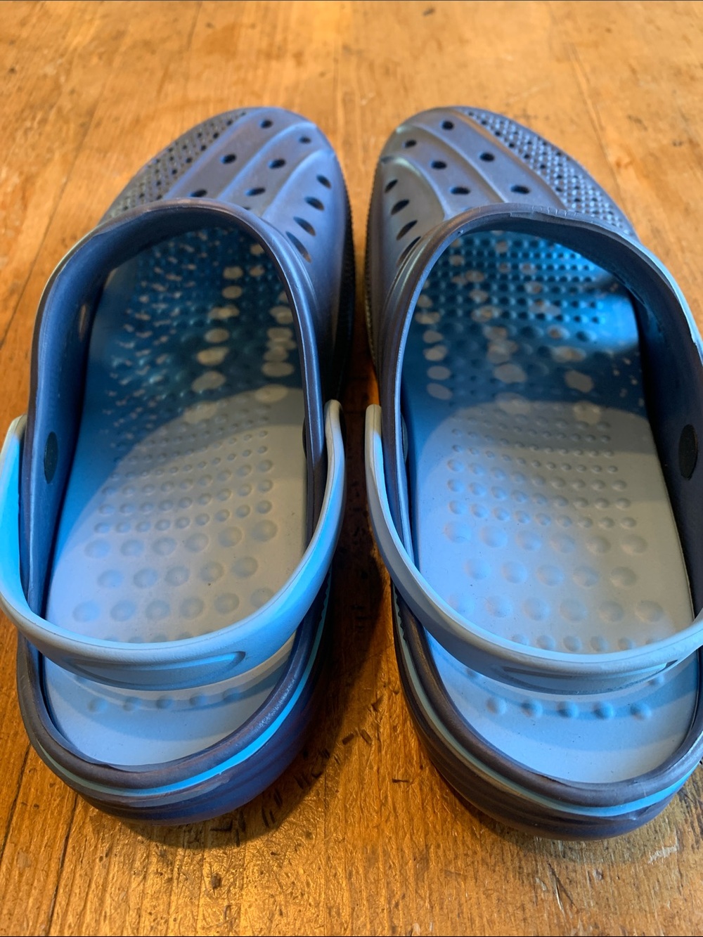 Navy Blue Slip-On Clog Sandals - Picture 9 of 16